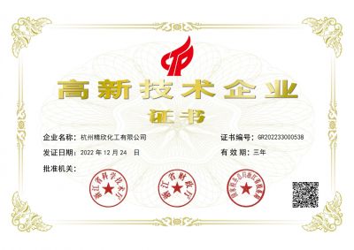 高新技術企業(yè)證書